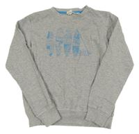 Šedá mikina se surfy Saltrock