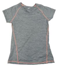 Šedé melírované funkční sportovní tričko H&M