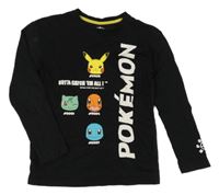 Černé triko s Pokémony C&A