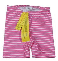 Nové - Růžovo-bílé pruhované elastické kraťasy Shein