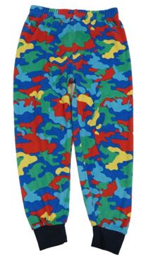 Barevné army plyšové pyžamové kalhoty Primark 
