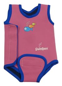 Růžovo-modré neoprenové body s plavkami 