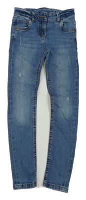 Modré skinny rifle s prošoupáním Tu