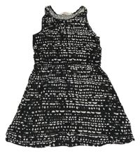 Černo-bílé vzorované lehké šaty H&M
