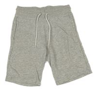 Šedé melírované teplákové kraťasy H&M