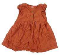 Hnědé madeirové šaty s knoflíky Primark