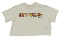 Bílé crop tričko s nápisem Spice Girls H&M