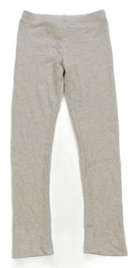 Béžové žebrované legíny H&M