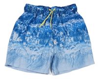 Modro-bílé vzorované plážové kraťasy Primark