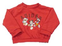 Červená mikina s Mickeym a kamarády zn.adi