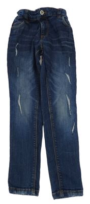 Tmavomodré skinny rifle s prošoupáním Bluezoo