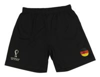 Černé sportovní kraťasy s potiskem 