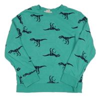 Zelená mikina s dinosaury H&M