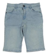 Světlemodré elastické skinny riflové kraťasy Denim Co.