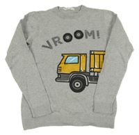 Šedý svetr s náklaďákemH&M