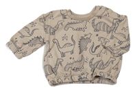 Béžová mikina s dinosaury Primark