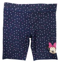 Tmavomodré puntíkaté UV plavkové kraťasy s Minnie Disney