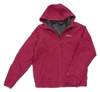 Vínová šusťáková funkční bunda s kapucí Jack Wolfskin