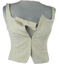 Dámský béžový crop top s mašlí Zara 
