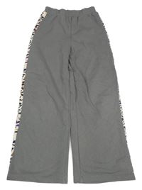 Šedé wide leg tepláky s pruhy River Island