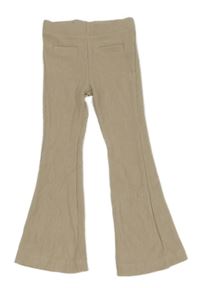 Béžové žebrované flare tregíny C&A