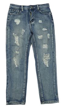 Modré skinny rifle s prošoupáním 