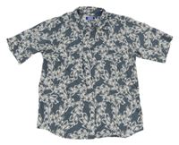 Šedo-bílá květovaná košile Jack & Jones