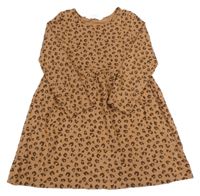 Hnědo-tmavohnědé vzorované šaty H&M