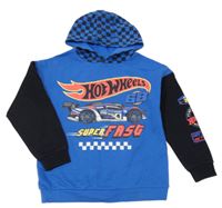 Modro-černá mikina s autem - Hot Wheels a kapucí PRIMARK