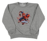 Šedá melírovaná mikina se Spider-manem 