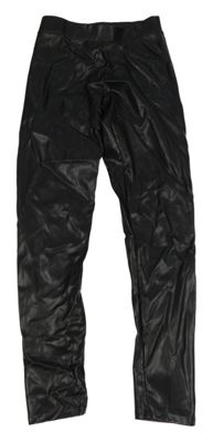 Černé koženkové legíny H&M