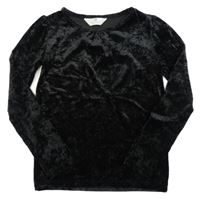 Černé sametové triko H&M