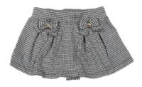 Černo-bílá kostkovaná sukně se všitými kraťasy River Island