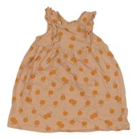 Růžové šaty s pomeranči H&M