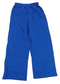 Kobaltově modré žebrované culottes kalhoty 