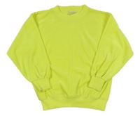 Neonově žlutá sametová oversize mikina 