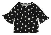 Černo-bílé puntíkaté triko H&M