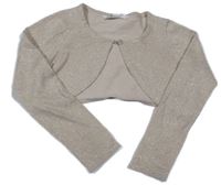 Béžové třpytivé svetrové bolerko H&M
