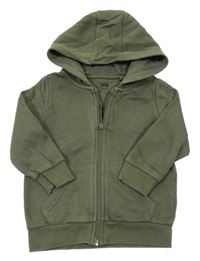 Khaki propínací mikina s kapucí F&F