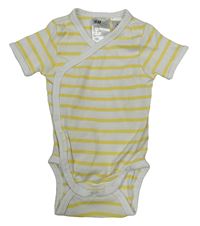 Bílo-žluté pruhované zavinovací body H&M