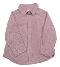 Růžovo-bílá pruhovaná košile s výšivkou H&M