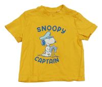 Okrové tričko se Snoopym 