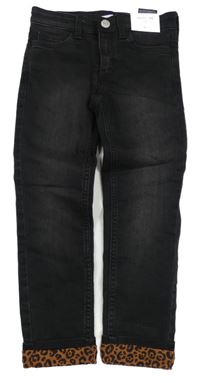 Nové - Černé podšité skinny fit rifle H&M