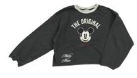 Tmavošedá crop mikina s Mickeym H&M