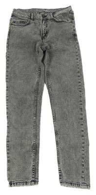 Šedé elastické skinny rifle Zara