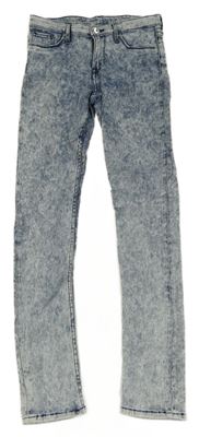 Modré plíšňové skinny rifle H&M