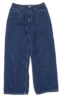 Tmavomodré loose fit rifle H&M