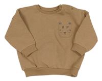 Hnědá oversize mikina s tygrem/kapsou Matalan