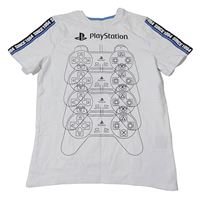 Bílé tričko s ovladači - PlayStation C&A