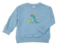 Modrá lehká mikina s dinosaurem